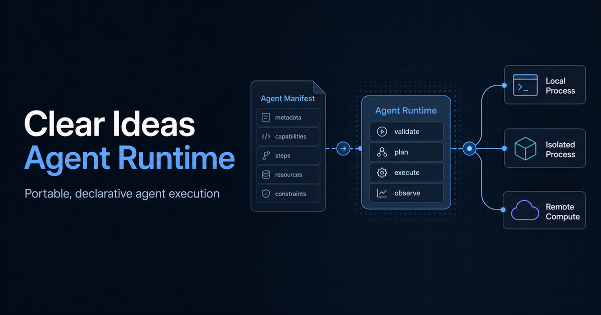 Clear Ideas Agent Runtime 0.1.0