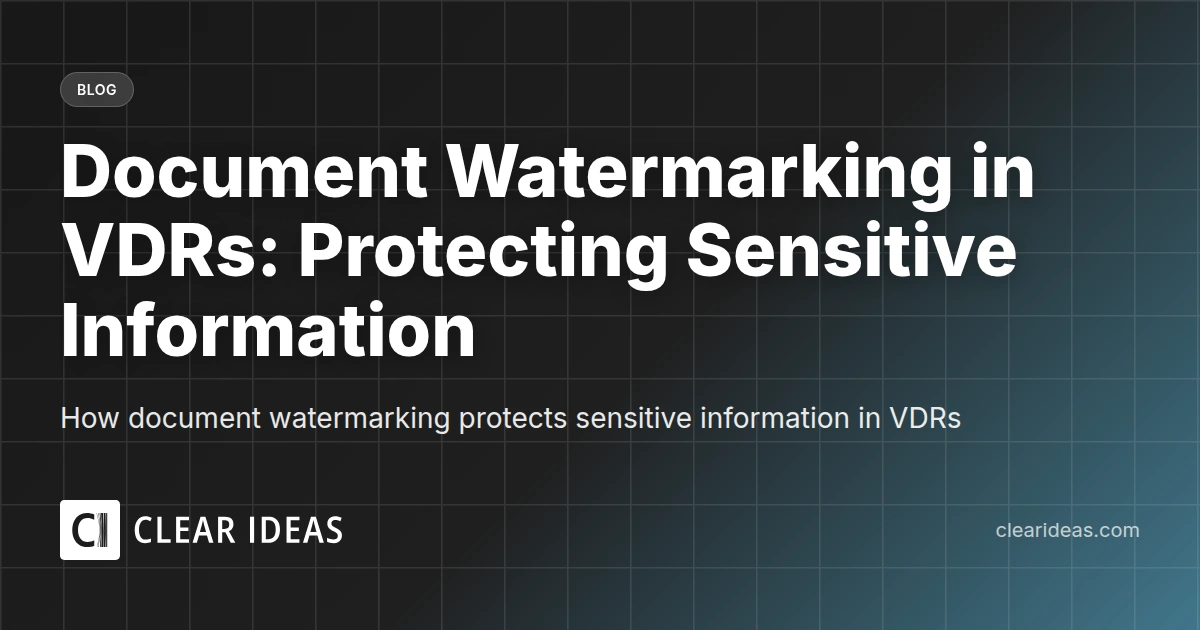 Document Watermarking in VDRs: Protecting Sensitive Information