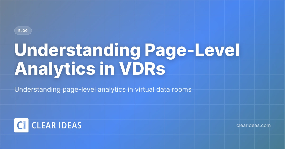 Understanding Page-Level Analytics in VDRs