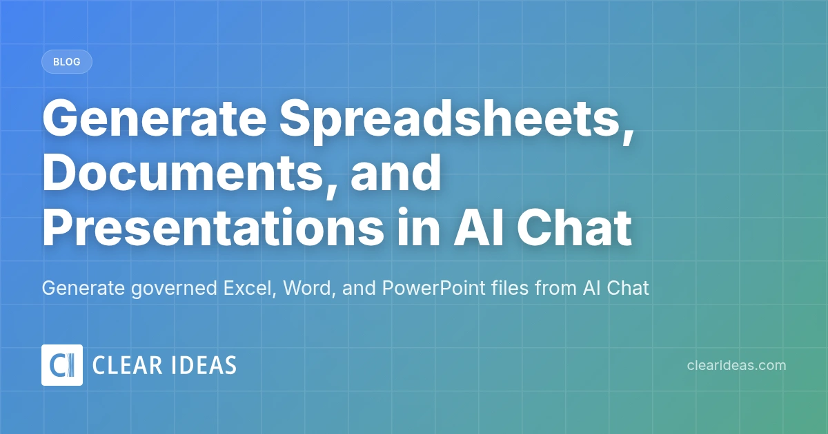 Generate Spreadsheets, Documents, and Presentations in AI Chat